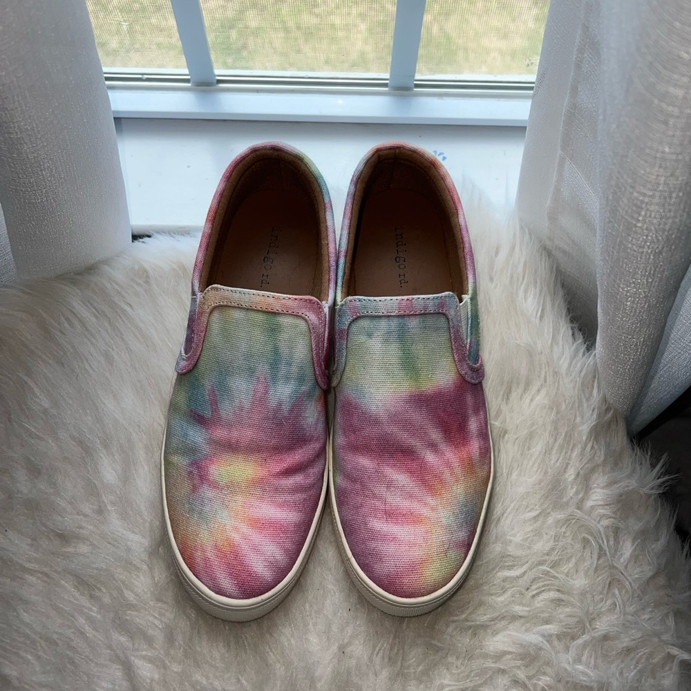 tie dye slip on sneakers from Francesca’s
